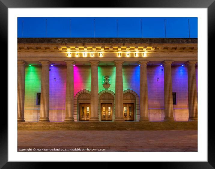 Caird Hall at Dusk in Dundee Framed Mounted Print by Mark Sunderland