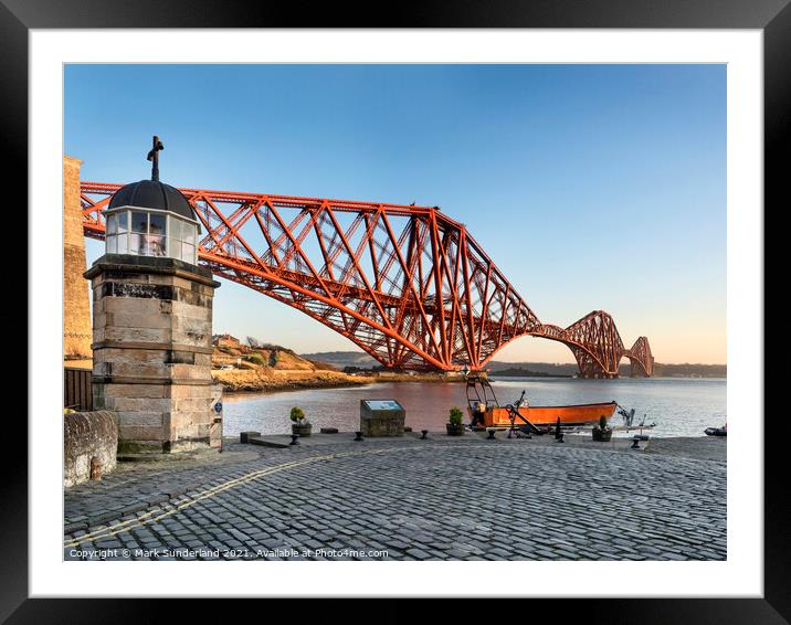 Forth Bridge at North Queensferry Framed Mounted Print by Mark Sunderland