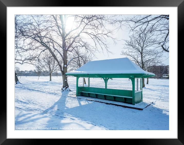 The Stray at Harrogate in Winter Framed Mounted Print by Mark Sunderland