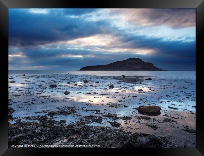 Holy Isle at Dawn Arran Framed Print by Mark Sunderland