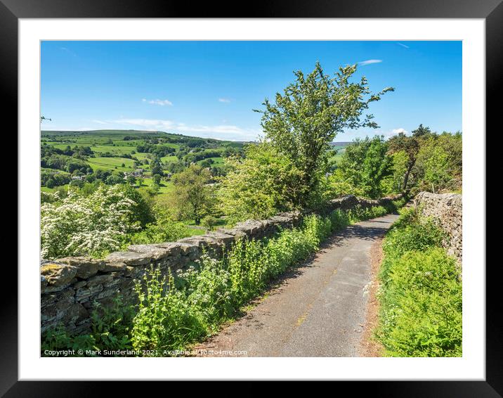 Pateley Bridge Panorama Walk Framed Mounted Print by Mark Sunderland