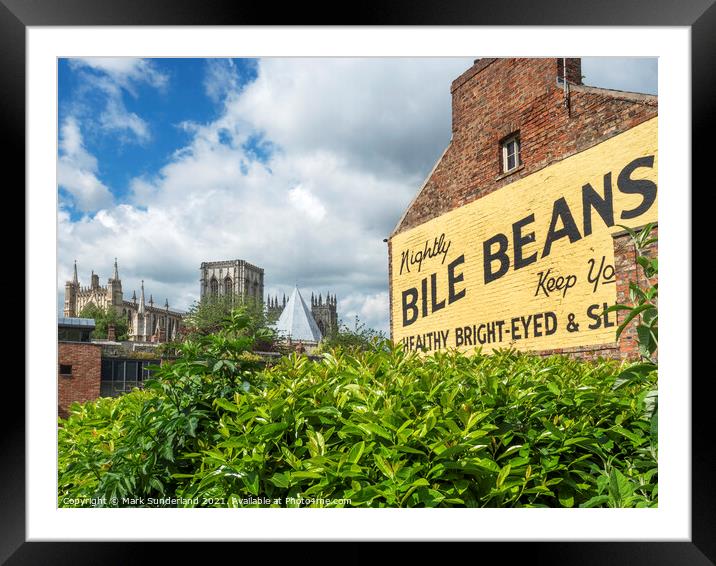 Bile Beans Sign in York Framed Mounted Print by Mark Sunderland