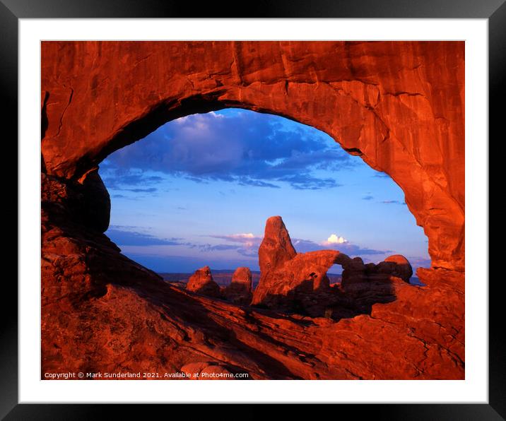 North Window and Turret Arch Framed Mounted Print by Mark Sunderland