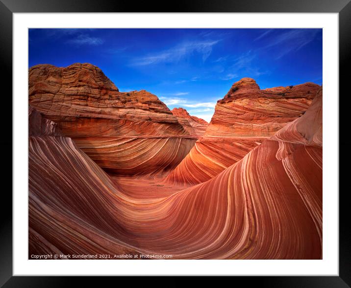 The Wave at Coyote Buttes Framed Mounted Print by Mark Sunderland