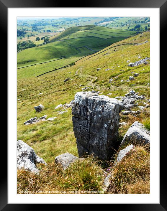 Limestone Outcrop in Malhamdale Framed Mounted Print by Mark Sunderland