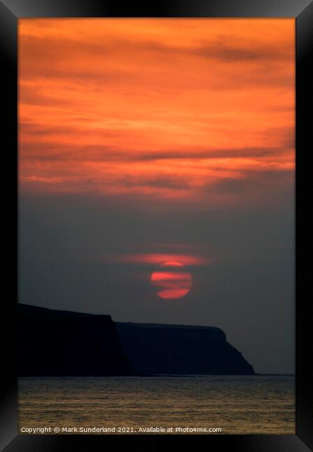 Summer Sunset at Whitby Framed Print by Mark Sunderland