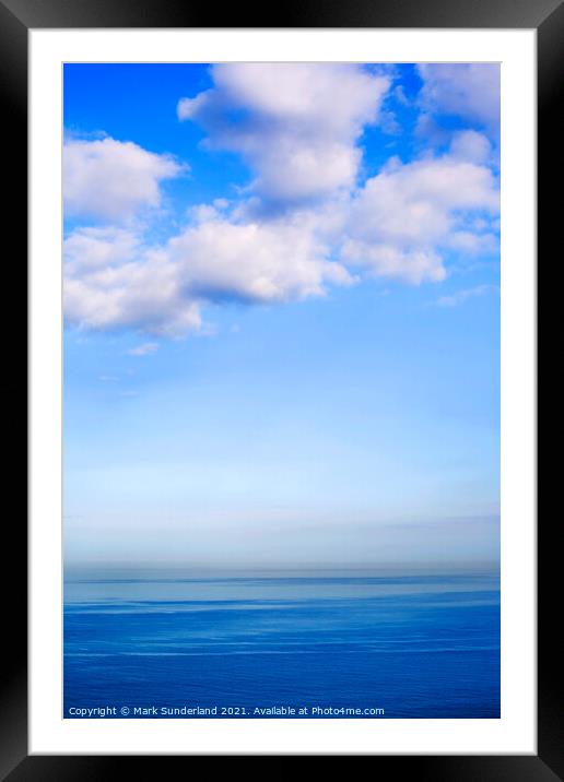 Sea and Sky at Ravenscar Framed Mounted Print by Mark Sunderland