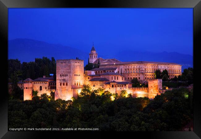 The Alhambra Palace Granada Framed Print by Mark Sunderland