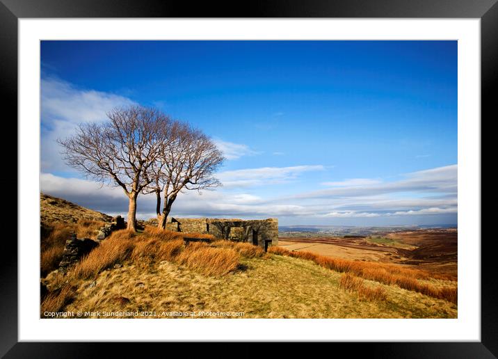 Top Withins on Haworth Moor Framed Mounted Print by Mark Sunderland