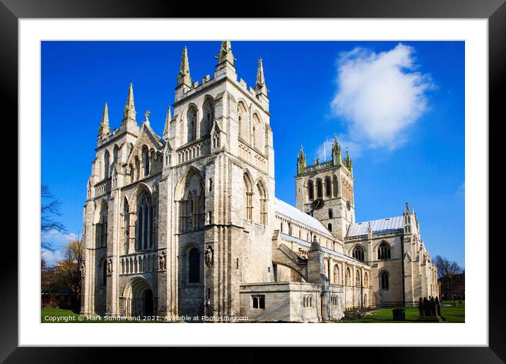 Selby Abbey Framed Mounted Print by Mark Sunderland