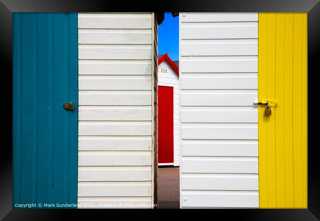 Beach Huts at Paignton Framed Print by Mark Sunderland