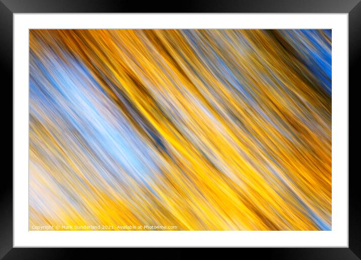 Abstract Autumn Leaves Framed Mounted Print by Mark Sunderland