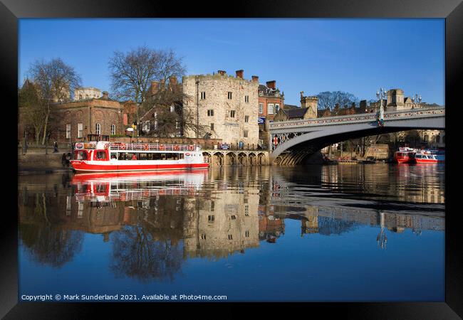 Lendal Bridge Landing York Framed Print by Mark Sunderland