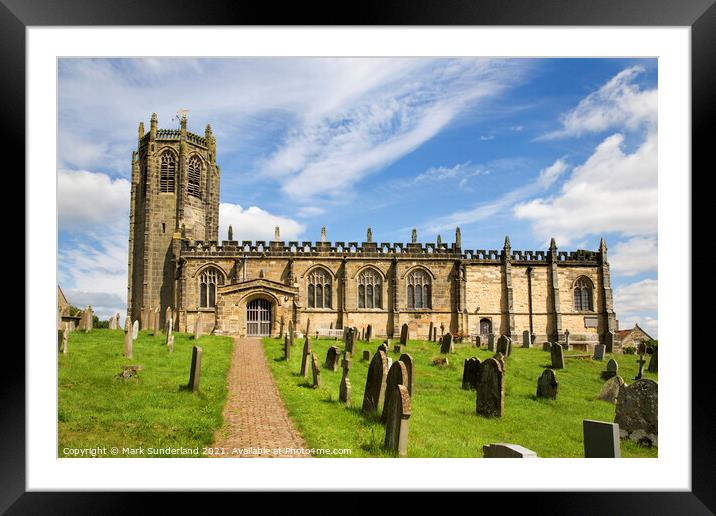 St Michaels Church Coxwold Framed Mounted Print by Mark Sunderland