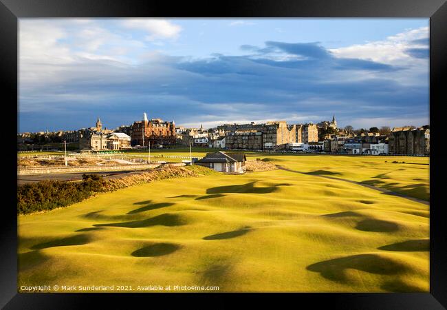 St Andrews at Sunset Framed Print by Mark Sunderland