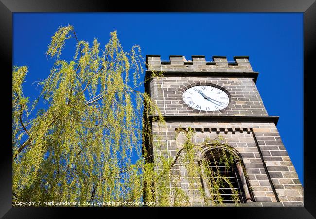 St Marys Church in Spring Todmorden Framed Print by Mark Sunderland