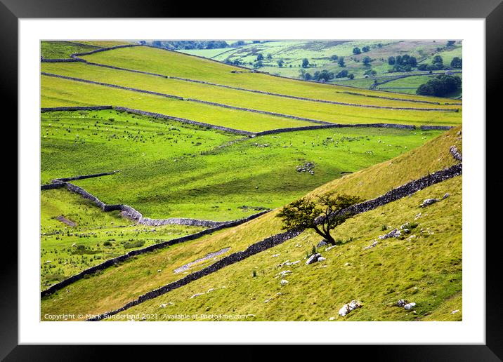 Malhamdale from Gordale Scar Framed Mounted Print by Mark Sunderland