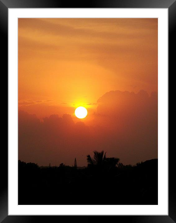 Sunset in Goa Framed Mounted Print by Susmita Mishra