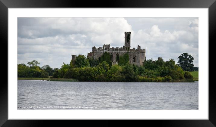 Lough Key Castle Island  Framed Mounted Print by Paul McNiffe