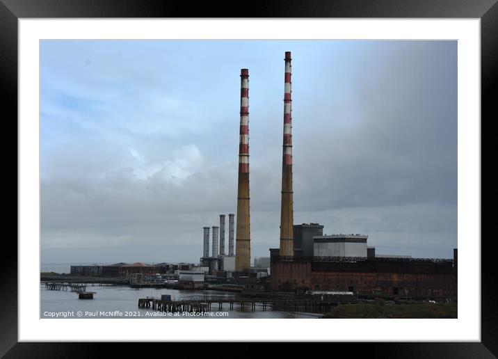 Poolbeg Power Station Framed Mounted Print by Paul McNiffe