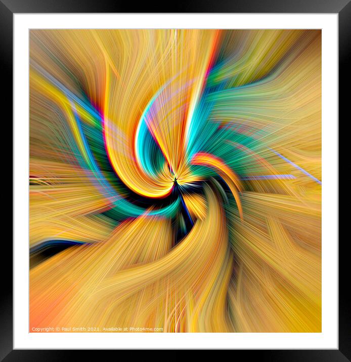Bee-eater Twirl Abstract Framed Mounted Print by Paul Smith