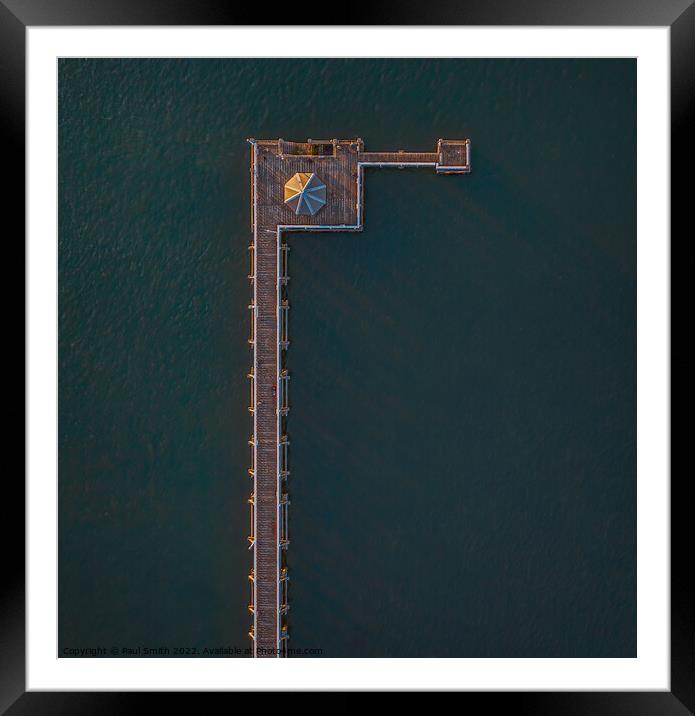 Yarmouth Pier by Drone Framed Mounted Print by Paul Smith