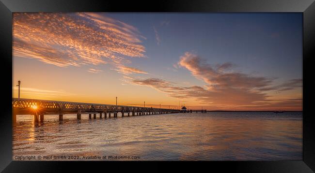 Yarmouth Pier Sunset Framed Print by Paul Smith