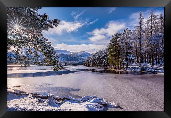 Winter on Loch en Eilein Framed Print by Paul Smith