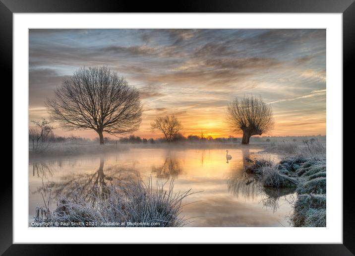 Mist and Frost on the Stour Framed Mounted Print by Paul Smith