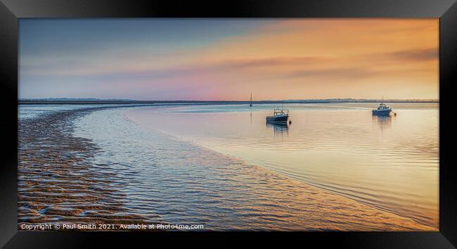 Low Tide at Ramsholt Framed Print by Paul Smith