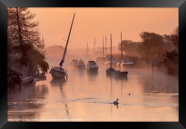 Golden Sunrise at Wareham Quay Framed Print by Paul Smith