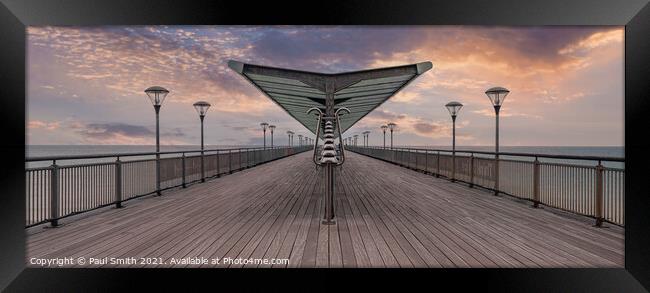 Boscombe Pier Sunrise Framed Print by Paul Smith