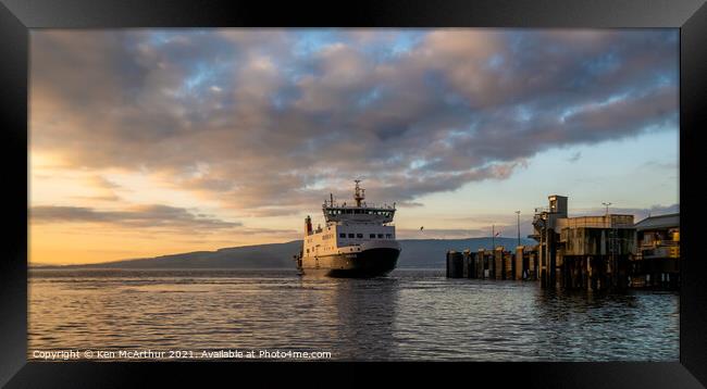 Sunset on the Clyde Framed Print by Ken McArthur