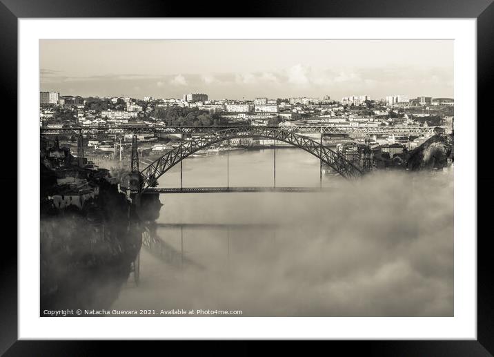 Misty bridge Framed Mounted Print by Natacha Guevara