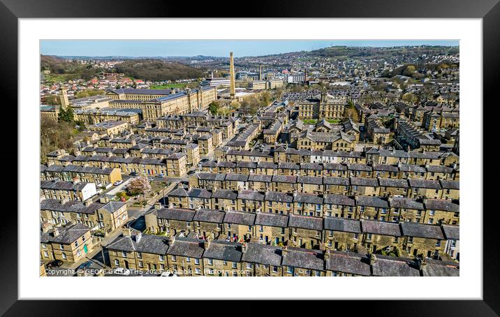 Saltaire Framed Mounted Print by GEOFF GRIFFITHS