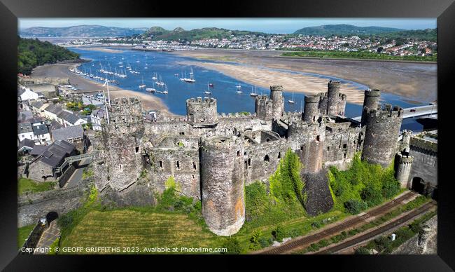Conway castle Framed Print by GEOFF GRIFFITHS