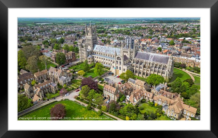 Ely cathedral Framed Mounted Print by GEOFF GRIFFITHS