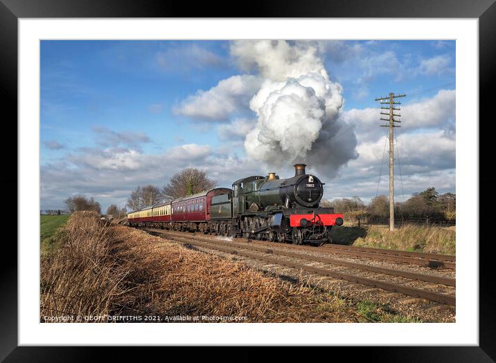 7802 Quorn Great Central railway Framed Mounted Print by GEOFF GRIFFITHS