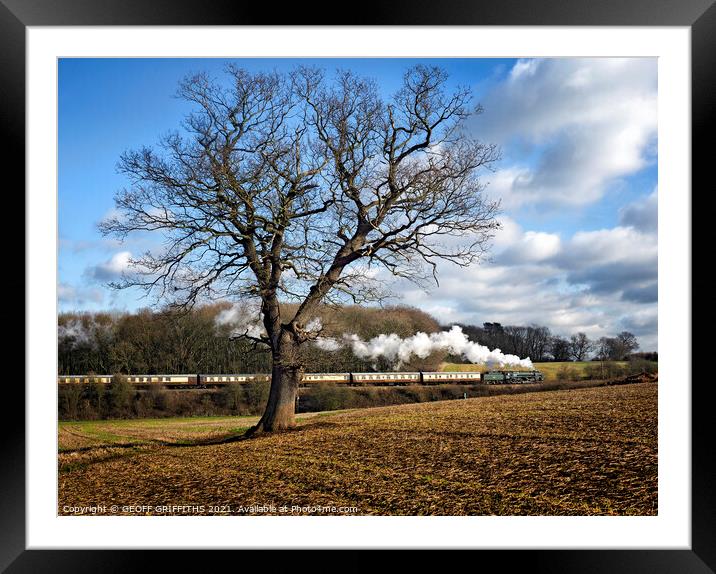 92214 Great central railway steam train Framed Mounted Print by GEOFF GRIFFITHS