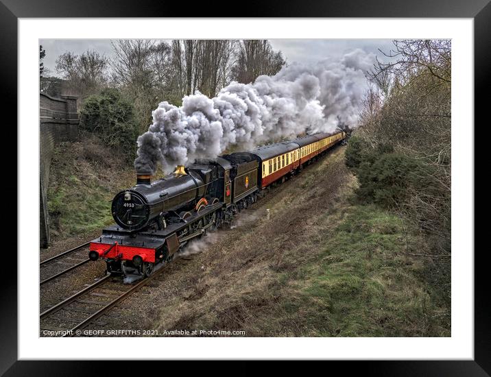 4953 Pitchford Hall Loughborough Great Central railway Framed Mounted Print by GEOFF GRIFFITHS