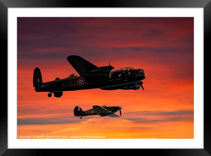 Battle of Britain Framed Mounted Print by GEOFF GRIFFITHS