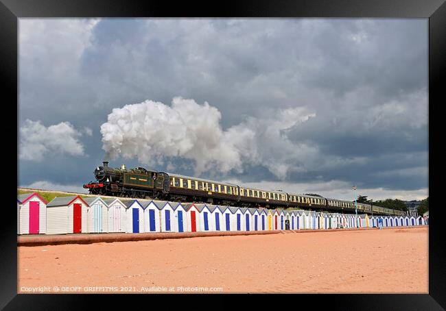 5239 Goodrington Sands holiday train Framed Print by GEOFF GRIFFITHS