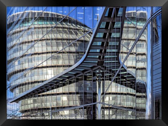 City Hall reflection London Framed Print by GEOFF GRIFFITHS