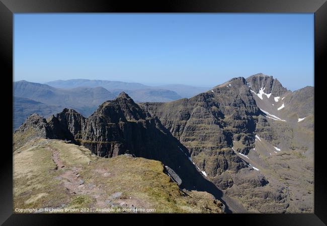 Liathach ridge Framed Print by Nicholas Brown