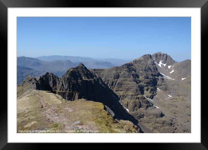 Liathach ridge Framed Mounted Print by Nicholas Brown