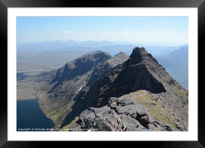 Outdoor mountain Framed Mounted Print by Nicholas Brown