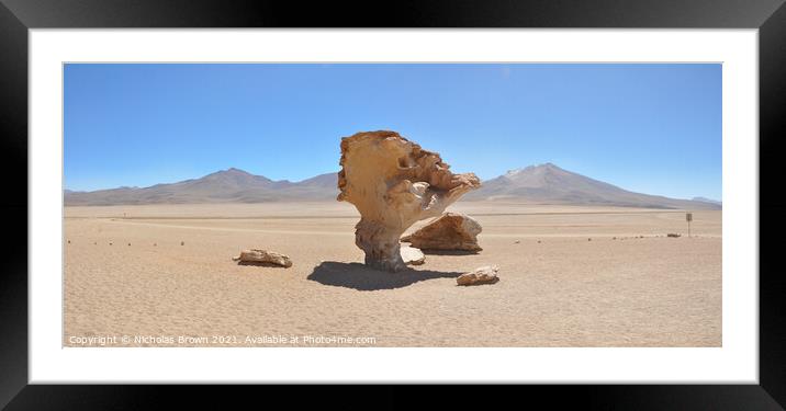 A beach with Atacama Desert in the desert Framed Mounted Print by Nicholas Brown