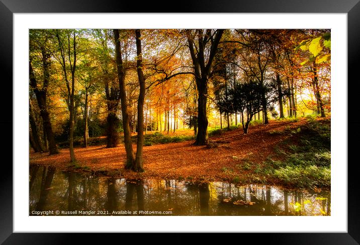 AUTUMN SUNRISE Framed Mounted Print by Russell Mander