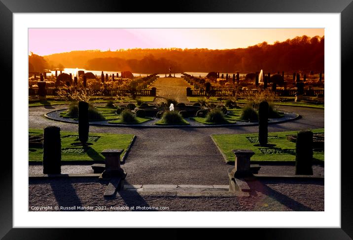 SUNRISE AT TRENTHAM Framed Mounted Print by Russell Mander