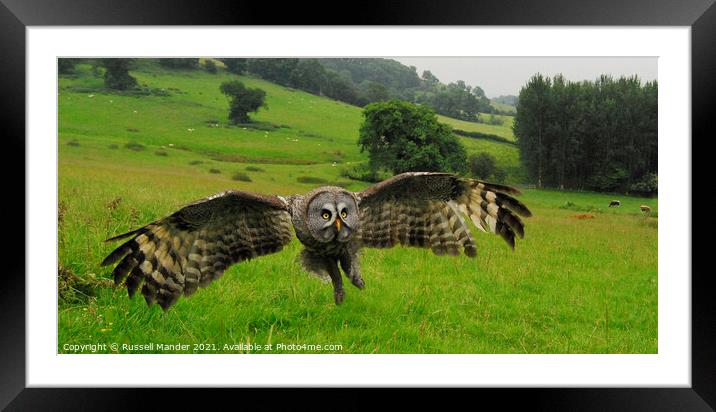 INCOMING FLAPS DOWN Framed Mounted Print by Russell Mander